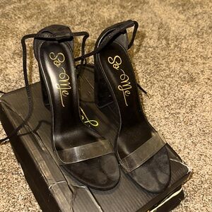 Gently used Lace Up Heels